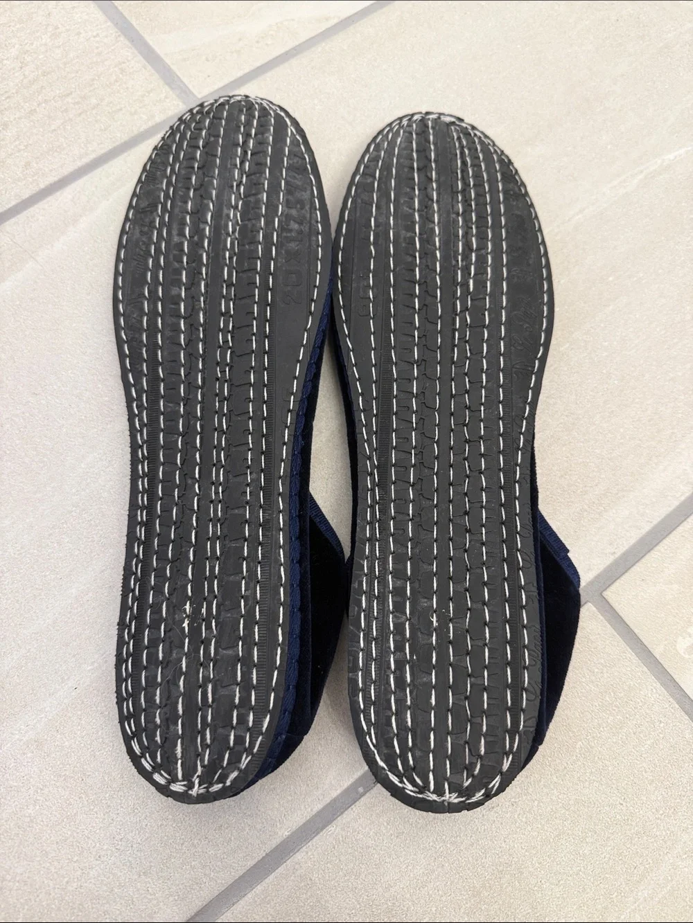 Reschio C di R Men’s Navy Velvet Friulane Slippers Italian Handmade size 46